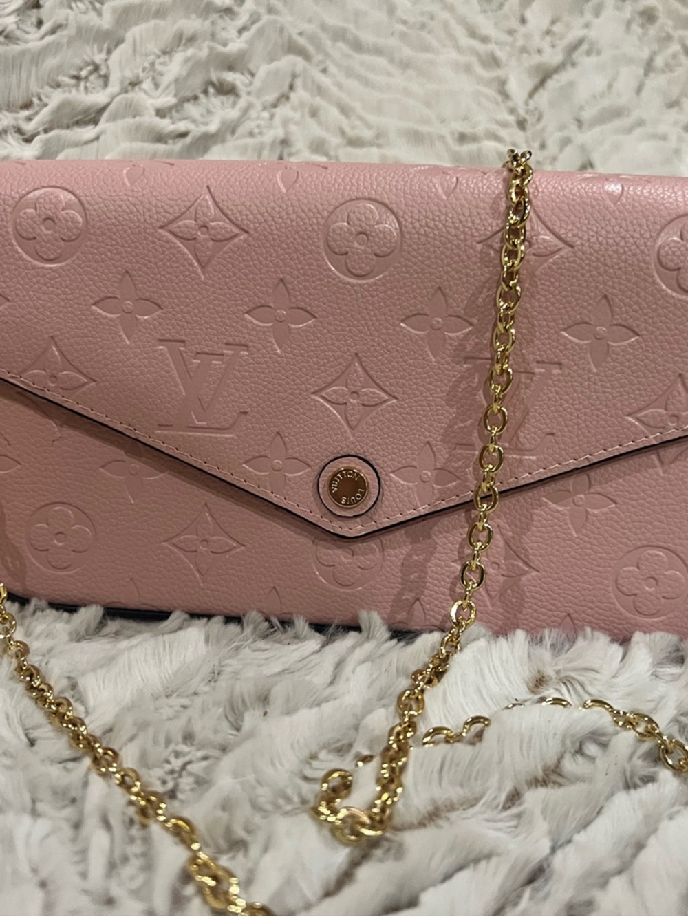 Pink Monogram Envelope Crossbody Bag
